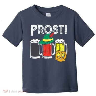 Prost German Flag Colors Hat Bavarian Oktoberfest Toddler T-Shirt