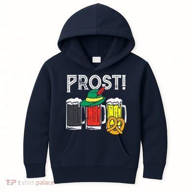 Prost German Flag Colors Hat Bavarian Oktoberfest Kids Hoodie