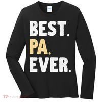 Pa Gift From Granddaughter Grandson Best Pa Ever Women's Long Sleeve Shirt thumb 0