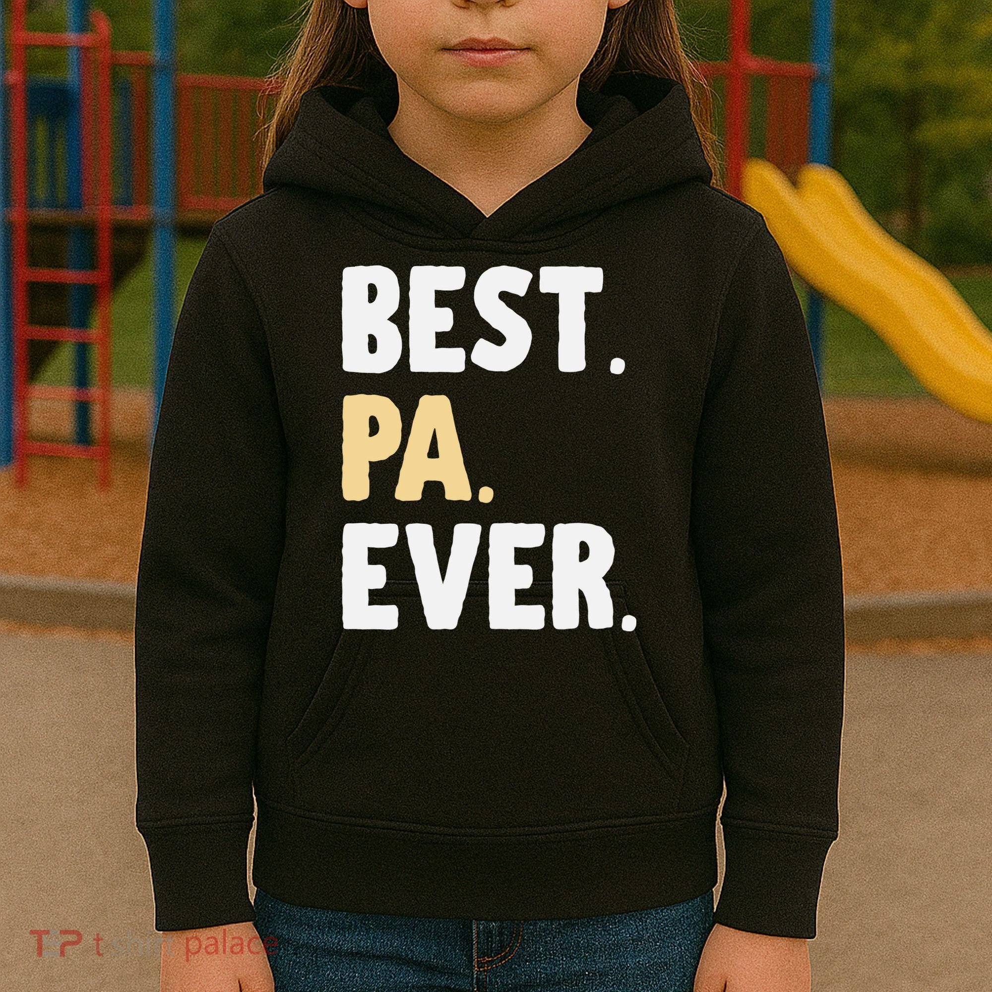 Pa Gift From Granddaughter Grandson Best Pa Ever Kids Hoodie