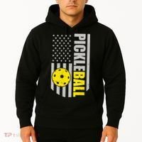 Pickleball Gift_American Flag Pickleball Paddle Hoodie thumb 2