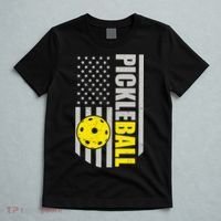 Pickleball Gift_American Flag Pickleball Paddle T-Shirt thumb 5