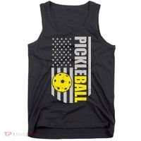 Pickleball Gift_American Flag Pickleball Paddle Tank Top thumb 0