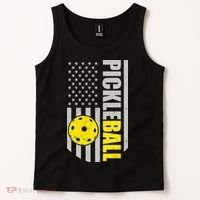 Pickleball Gift_American Flag Pickleball Paddle Tank Top thumb 2