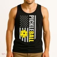 Pickleball Gift_American Flag Pickleball Paddle Tank Top thumb 3