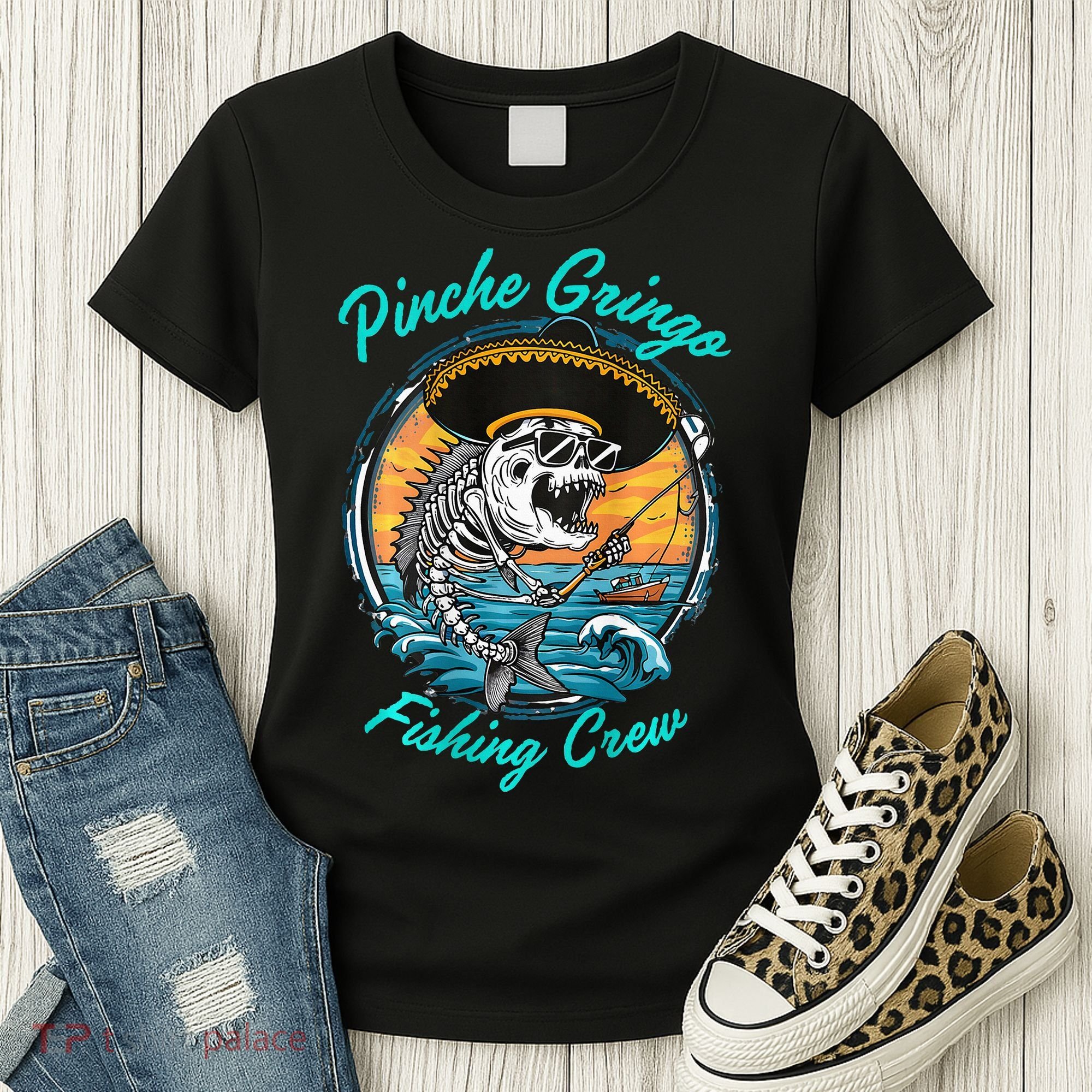 P.I.N.C.H.E Gringo Fishing Crew Women's T-Shirt