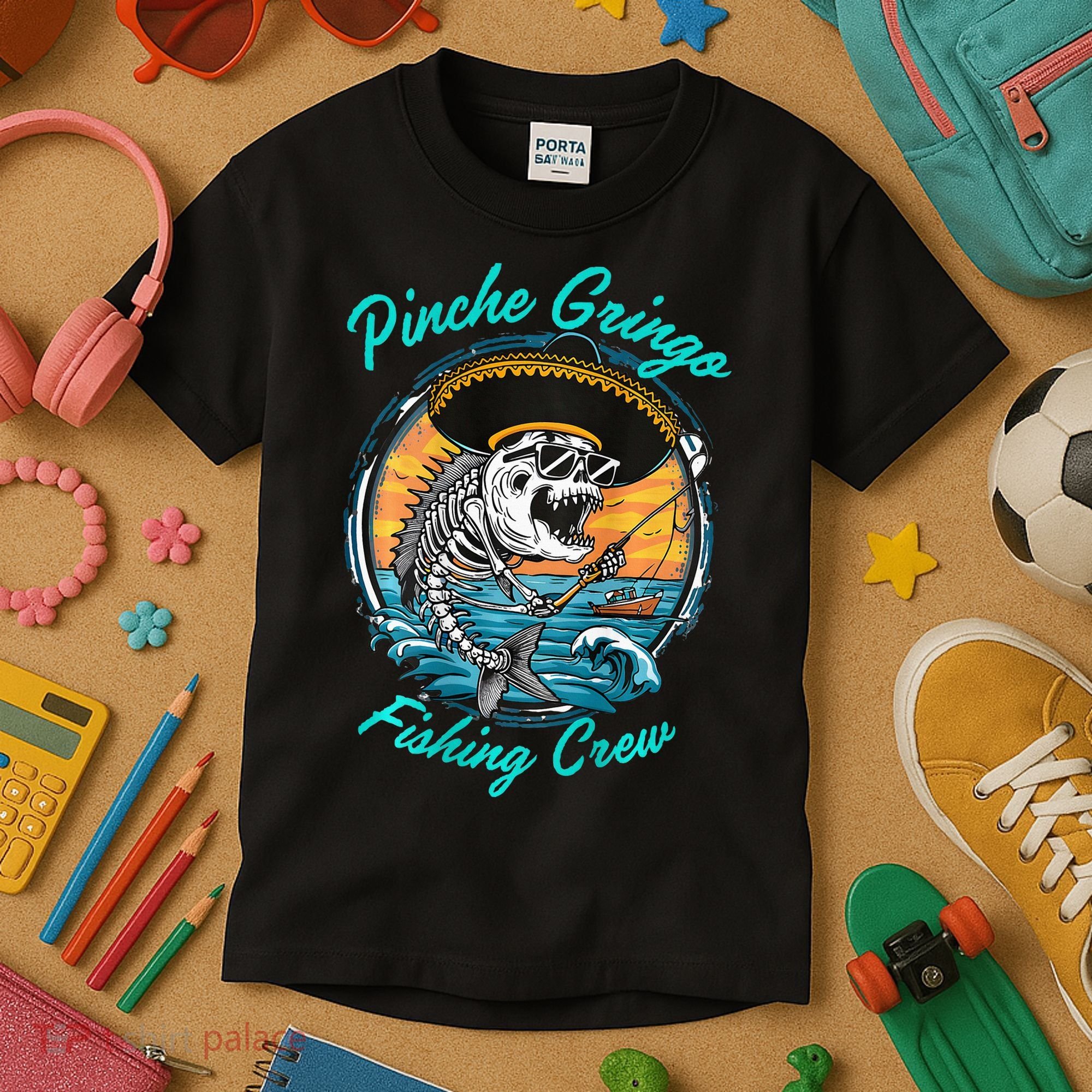 P.I.N.C.H.E Gringo Fishing Crew Kids T-Shirt