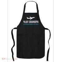 Pilot Grandpa Funny Cute Airplane Aviation Gift Apron thumb 0