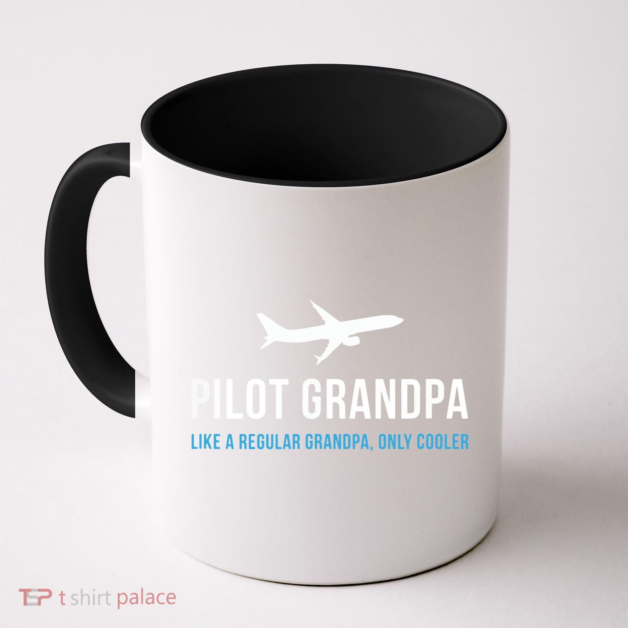 Pilot Grandpa Funny Cute Airplane Aviation Gift Coffee Mug