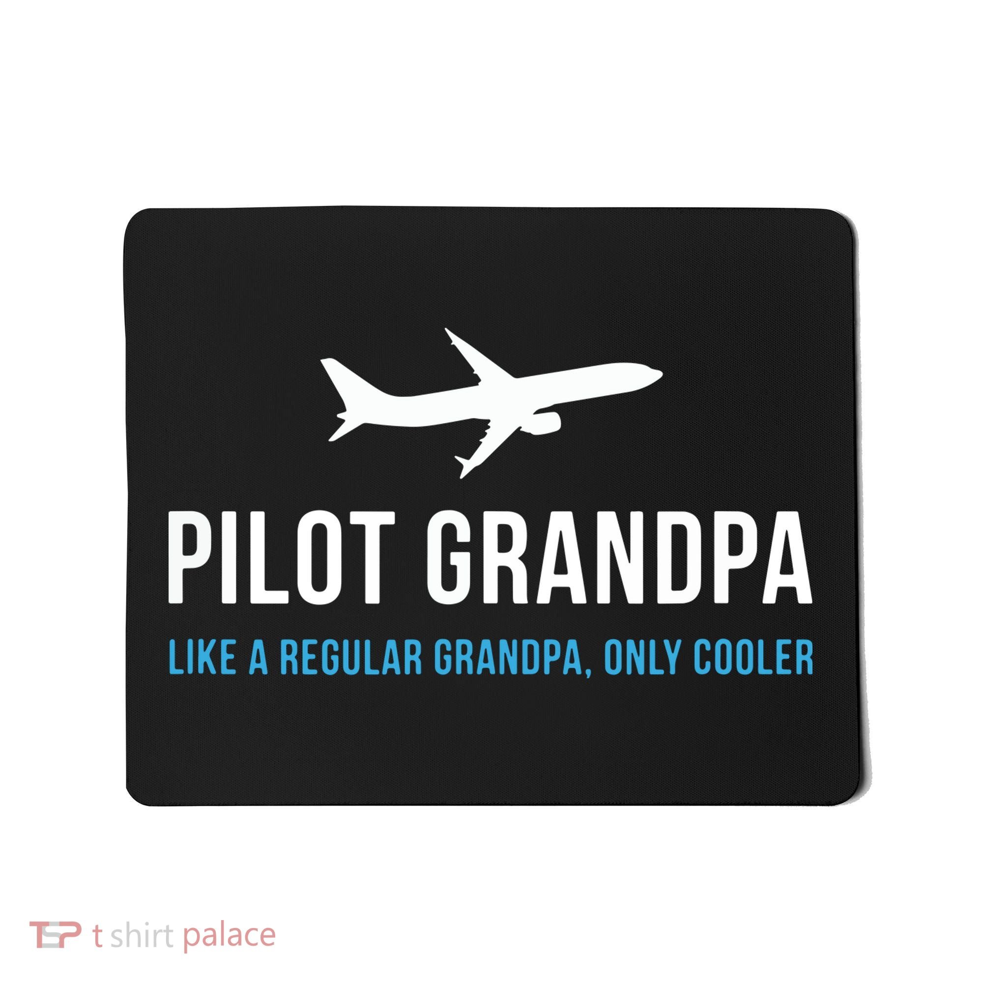 Pilot Grandpa Funny Cute Airplane Aviation Gift Mousepad
