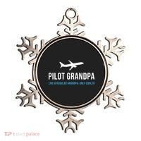 Pilot Grandpa Funny Cute Airplane Aviation Gift Ornament thumb 0