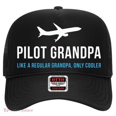 Pilot Grandpa Funny Cute Airplane Aviation Gift Hat