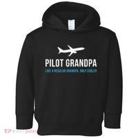 Pilot Grandpa Funny Cute Airplane Aviation Gift Toddler Hoodie thumb 0