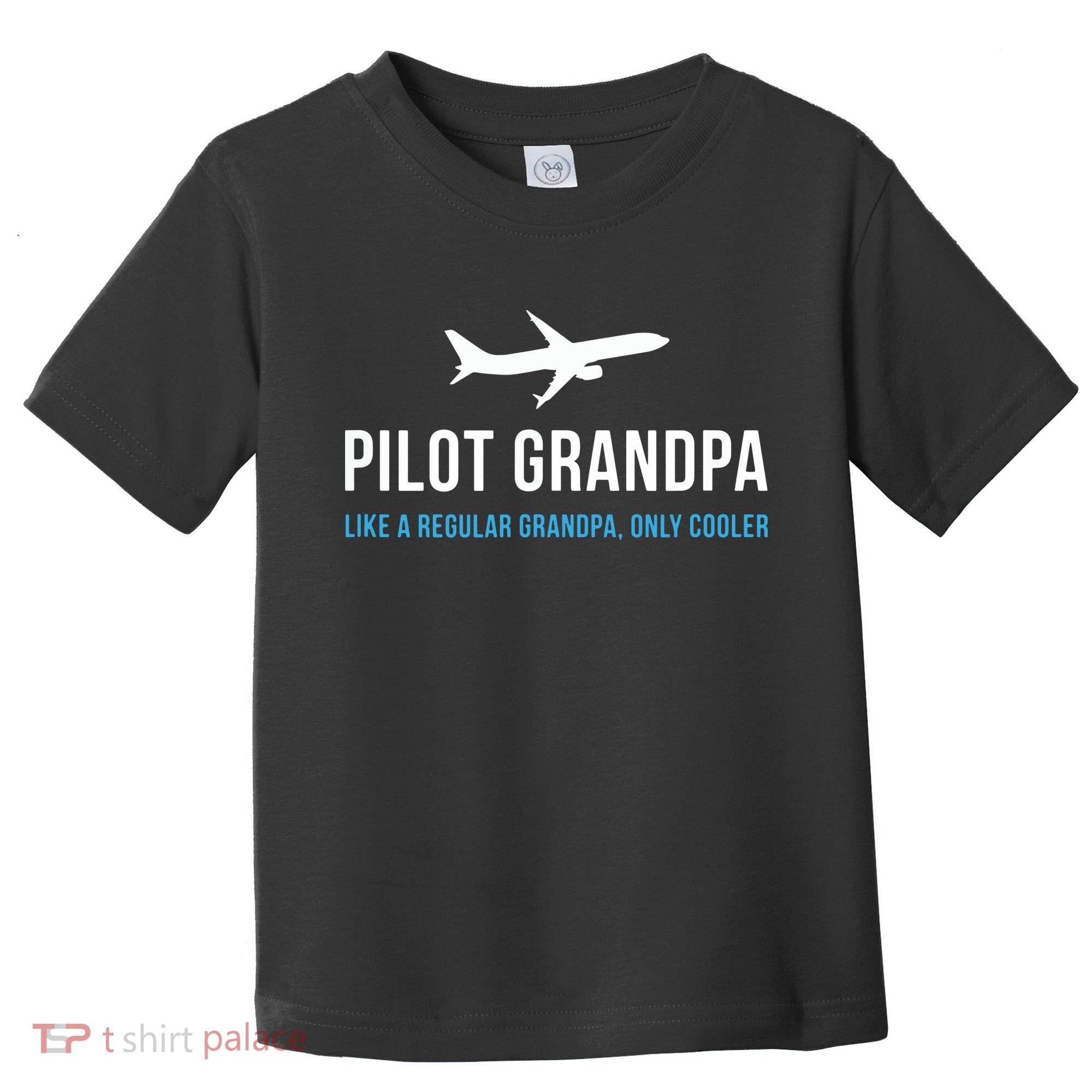 Pilot Grandpa Funny Cute Airplane Aviation Gift Toddler T-Shirt
