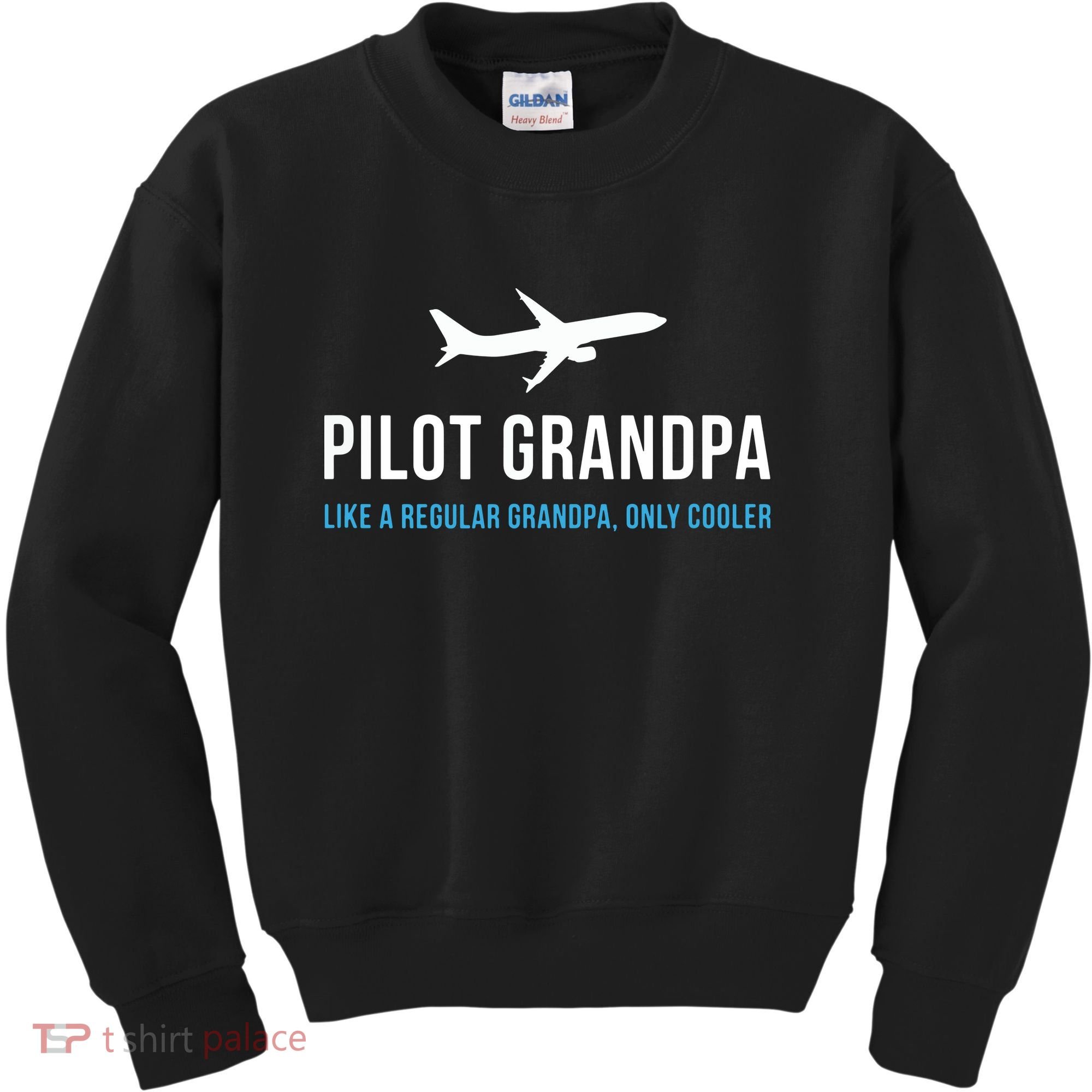 Pilot Grandpa Funny Cute Airplane Aviation Gift Kids Sweatshirt