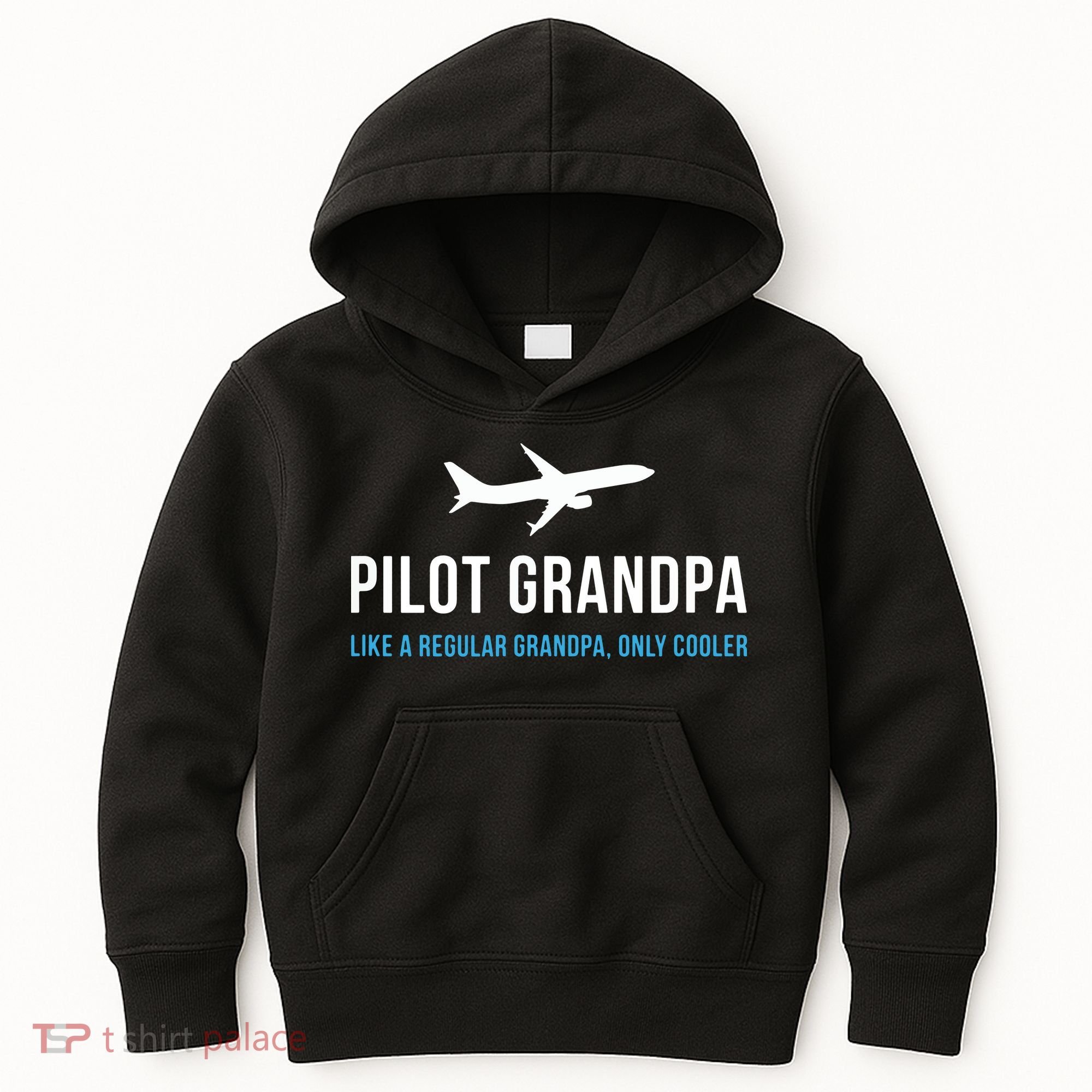 Pilot Grandpa Funny Cute Airplane Aviation Gift Kids Hoodie