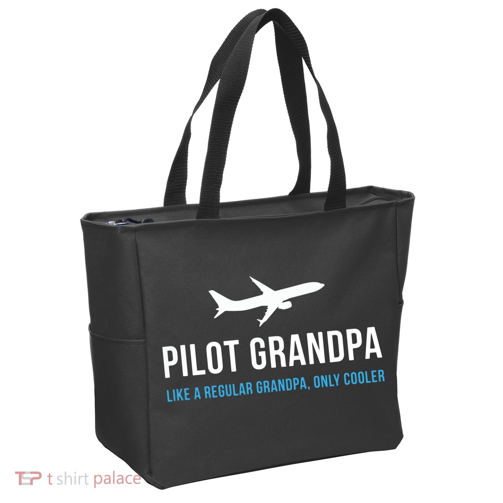 Pilot Grandpa Funny Cute Airplane Aviation Gift Tote Bag