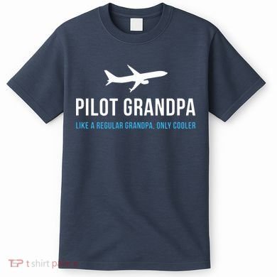 Pilot Grandpa Funny Cute Airplane Aviation Gift T-Shirt