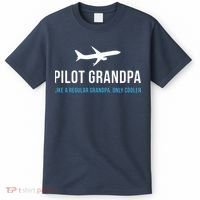 Pilot Grandpa Funny Cute Airplane Aviation Gift T-Shirt thumb 0