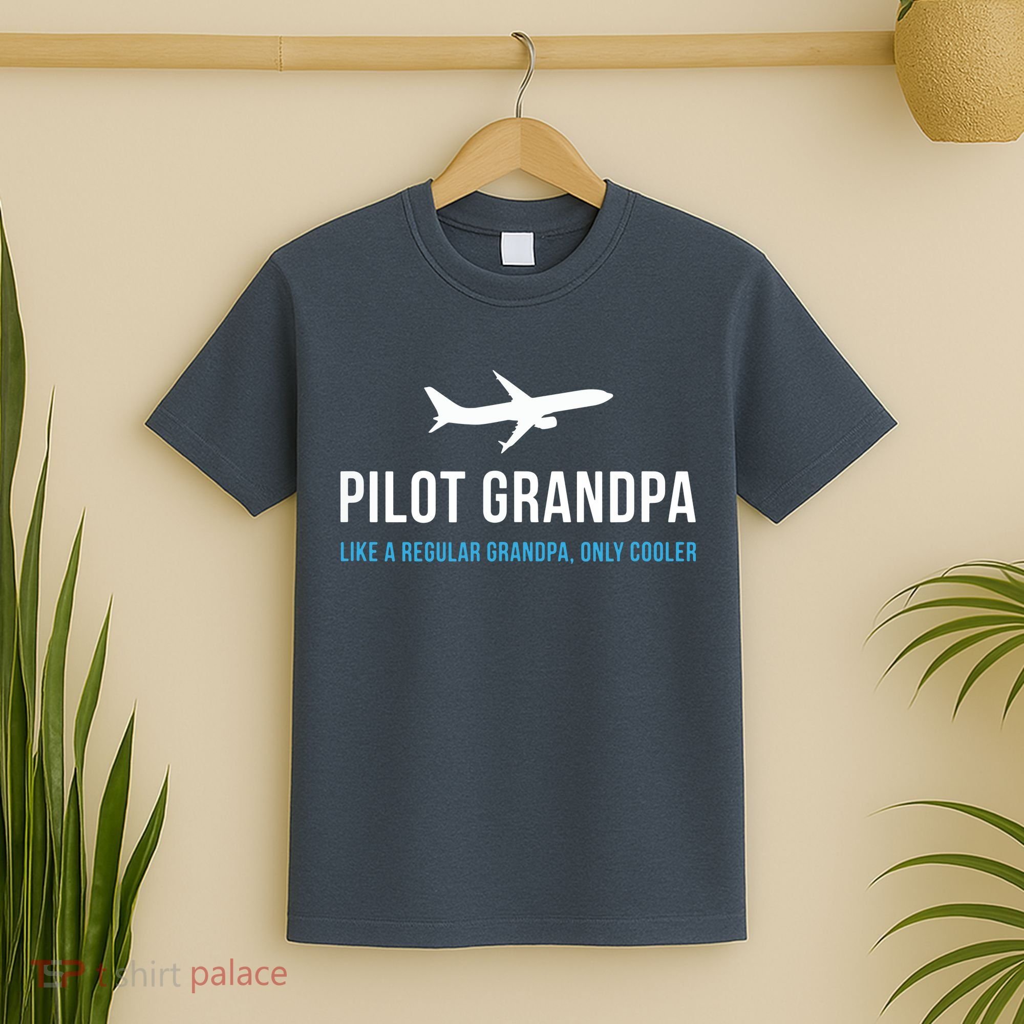 Pilot Grandpa Funny Cute Airplane Aviation Gift T-Shirt