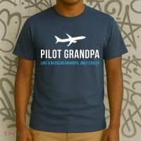 Pilot Grandpa Funny Cute Airplane Aviation Gift T-Shirt thumb 3