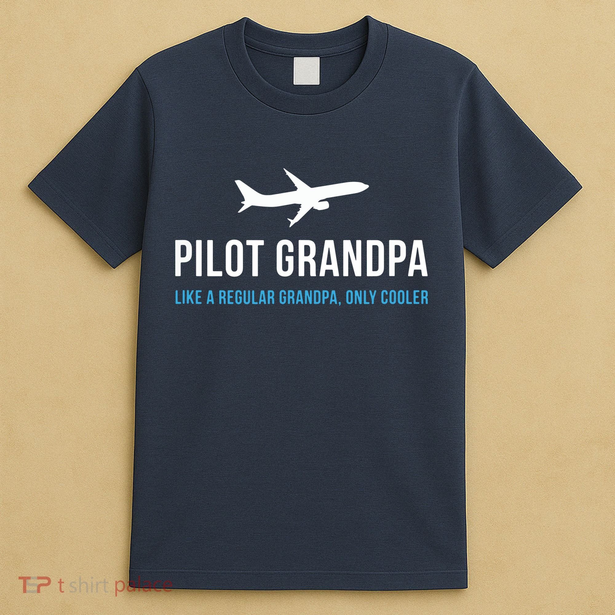 Pilot Grandpa Funny Cute Airplane Aviation Gift T-Shirt