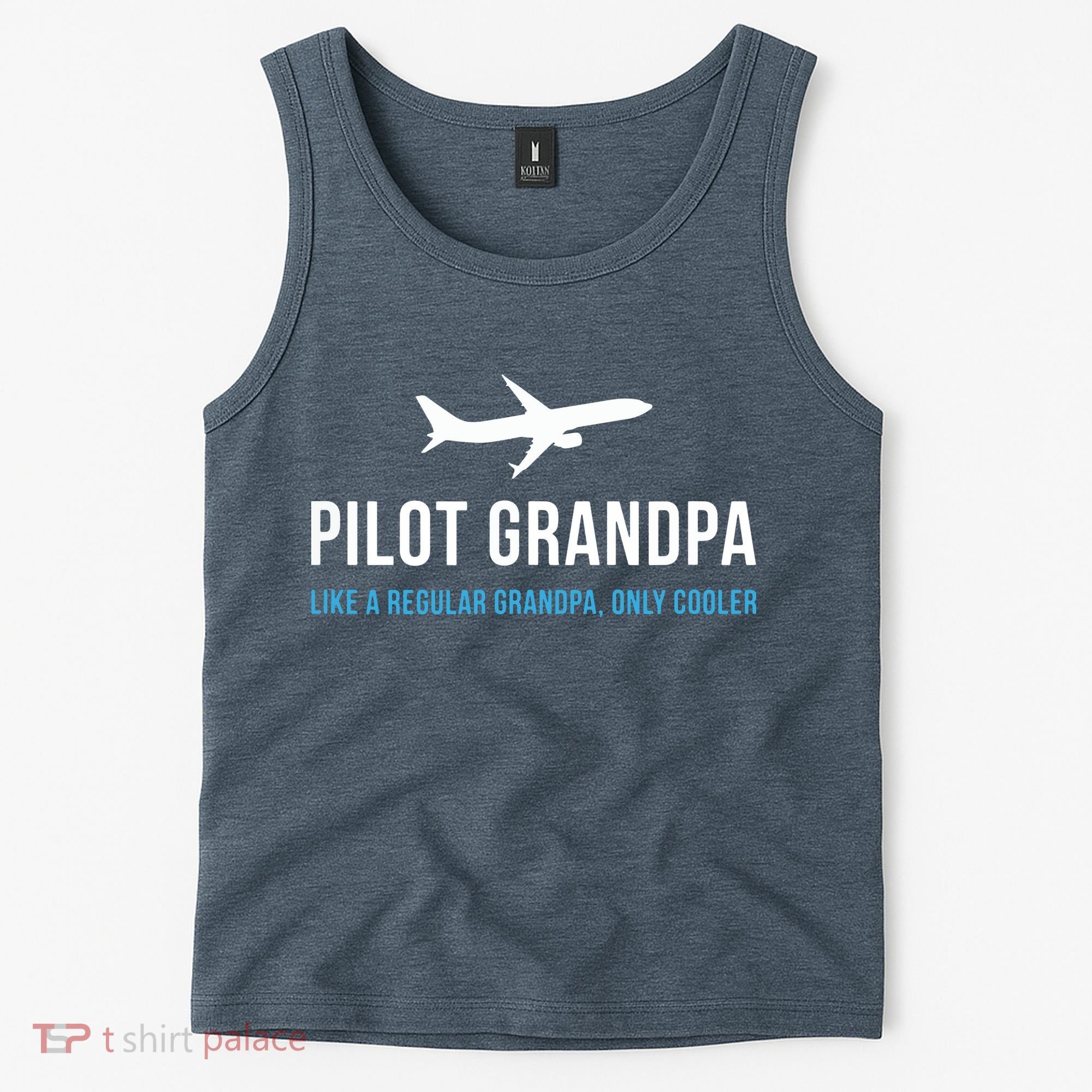 Pilot Grandpa Funny Cute Airplane Aviation Gift Tank Top