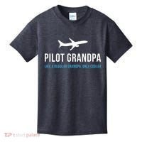 Pilot Grandpa Funny Cute Airplane Aviation Gift Kids T-Shirt thumb 0