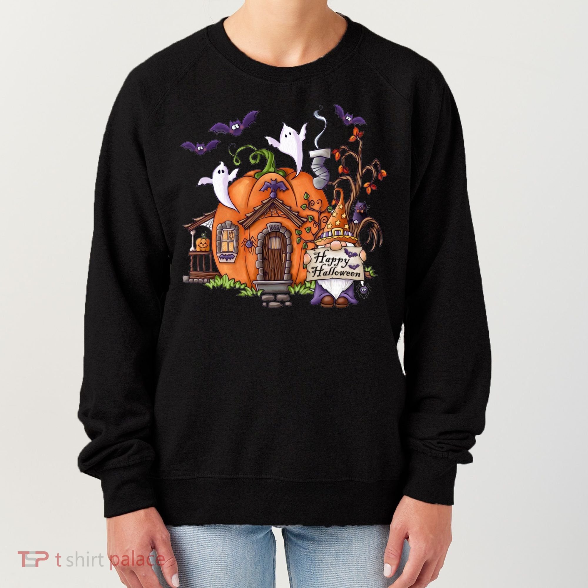 Pumpkin Gnomes Fall Autumn Cute Halloween Thanksgiving Tee Gift Women's Sweatshirt