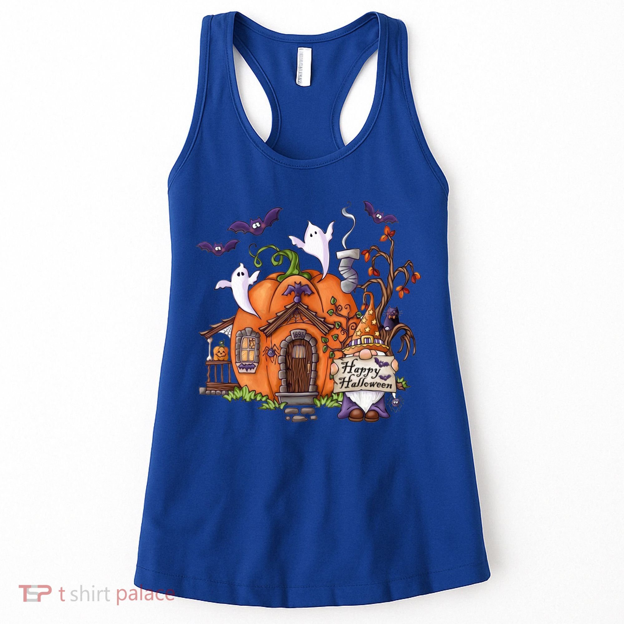Pumpkin Gnomes Fall Autumn Cute Halloween Thanksgiving Tee Gift Women's Tank Top