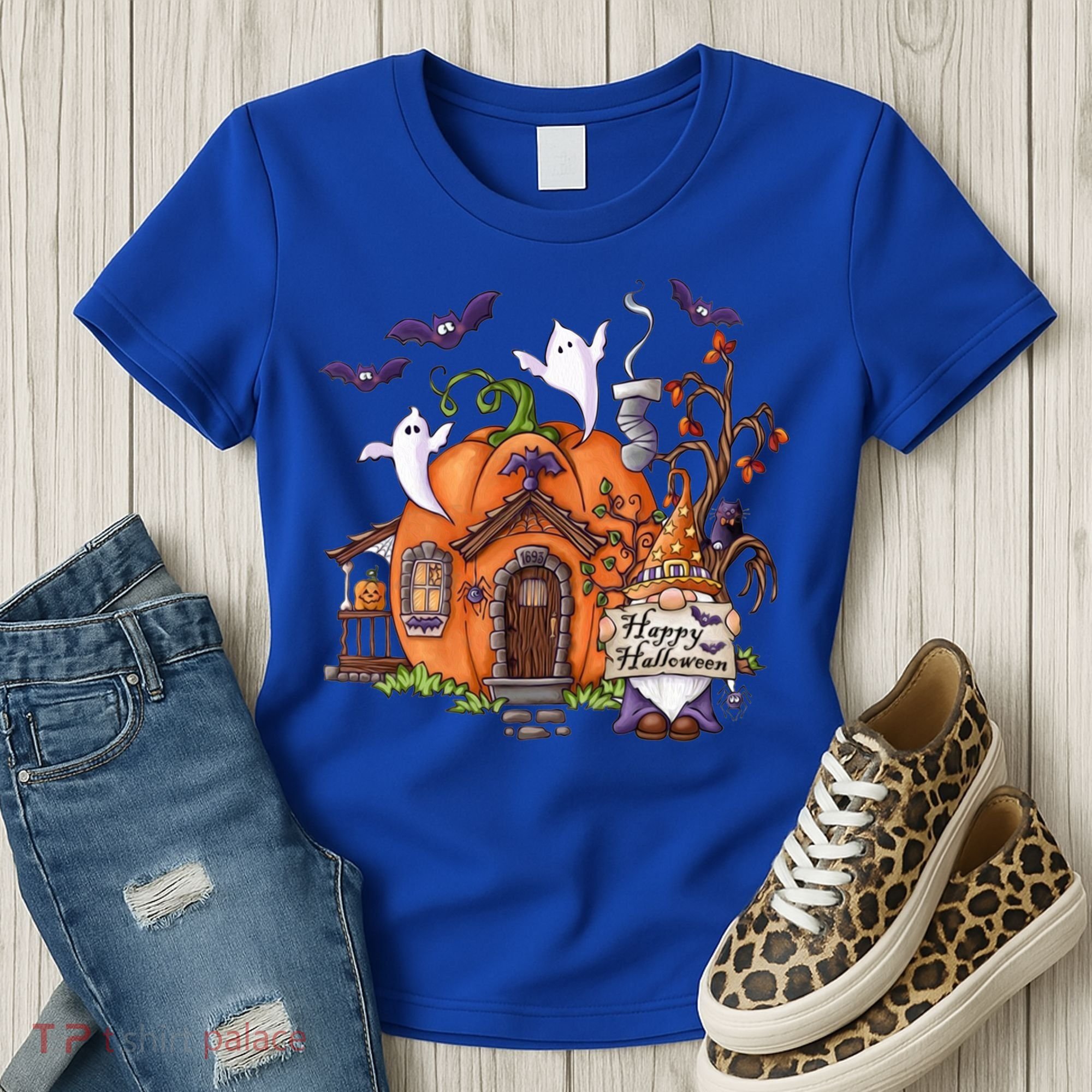 Pumpkin Gnomes Fall Autumn Cute Halloween Thanksgiving Tee Gift Women's T-Shirt