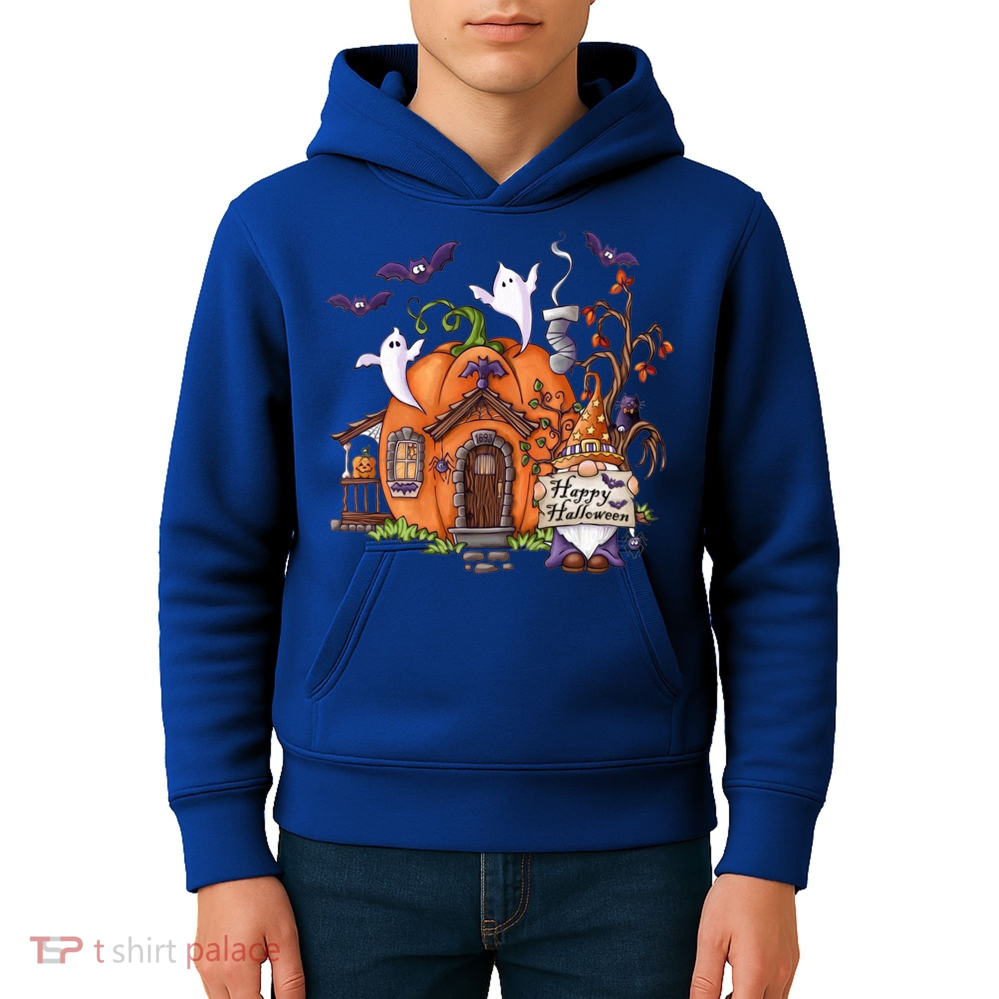 Pumpkin Gnomes Fall Autumn Cute Halloween Thanksgiving Tee Gift Kids Hoodie