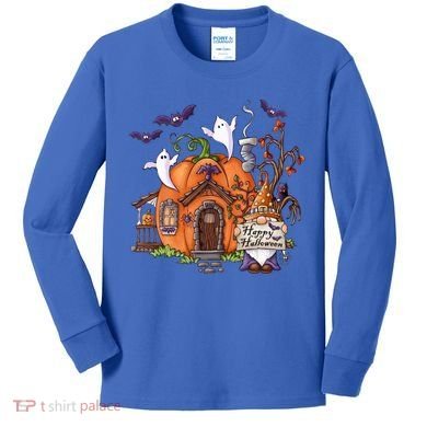 Pumpkin Gnomes Fall Autumn Cute Halloween Thanksgiving Tee Gift Kids Long Sleeve Shirt