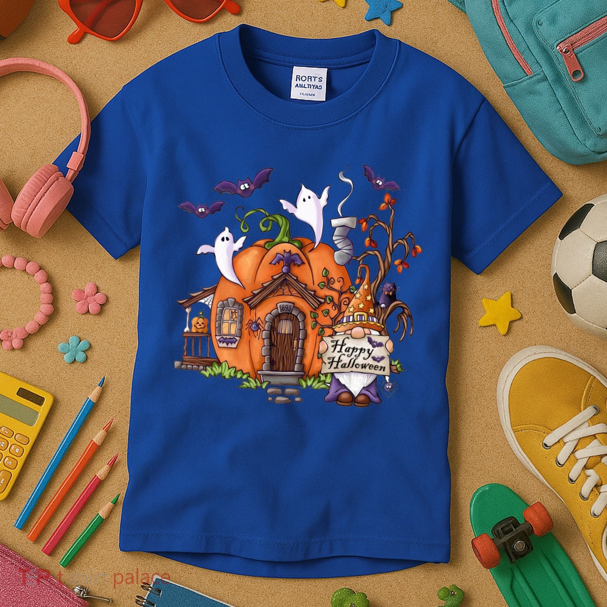 Pumpkin Gnomes Fall Autumn Cute Halloween Thanksgiving Tee Gift Kids T-Shirt