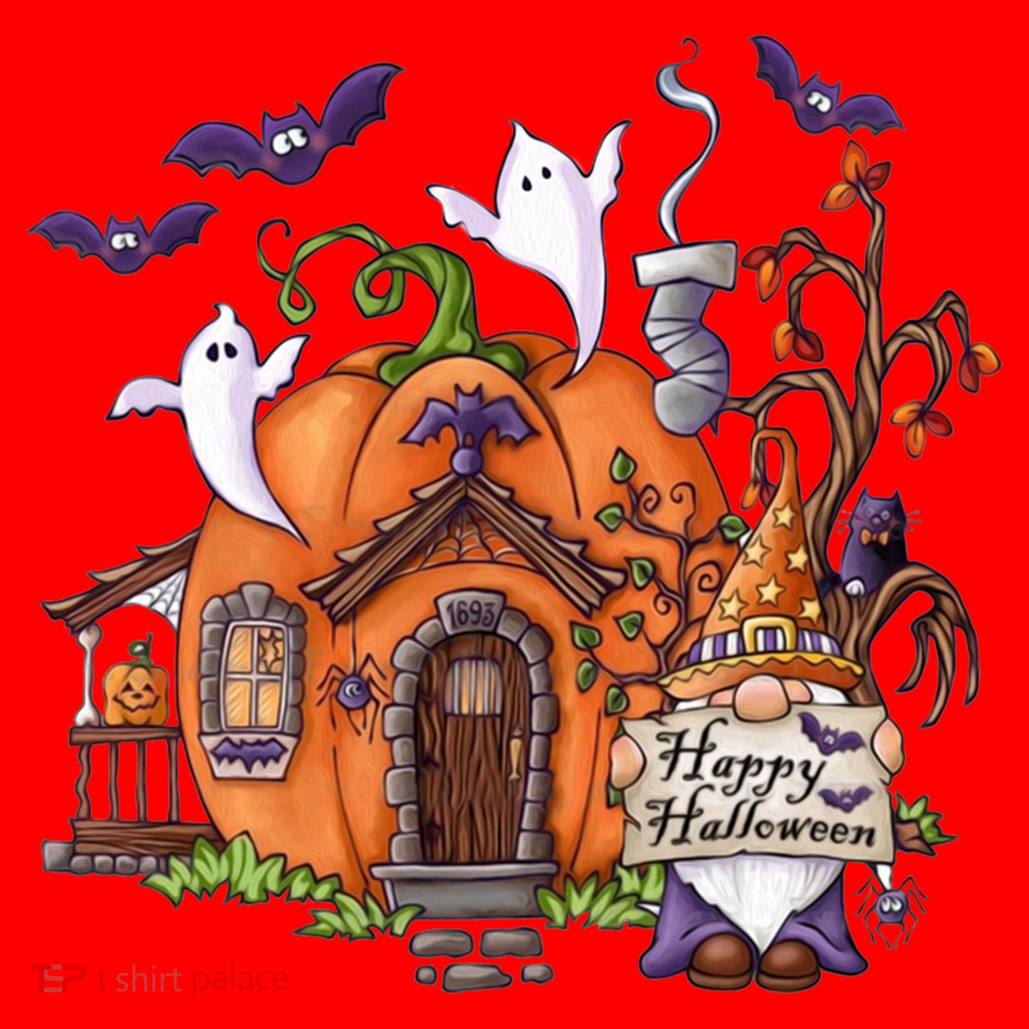 Pumpkin Gnomes Fall Autumn Cute Halloween Thanksgiving Tee Gift Santa Hat
