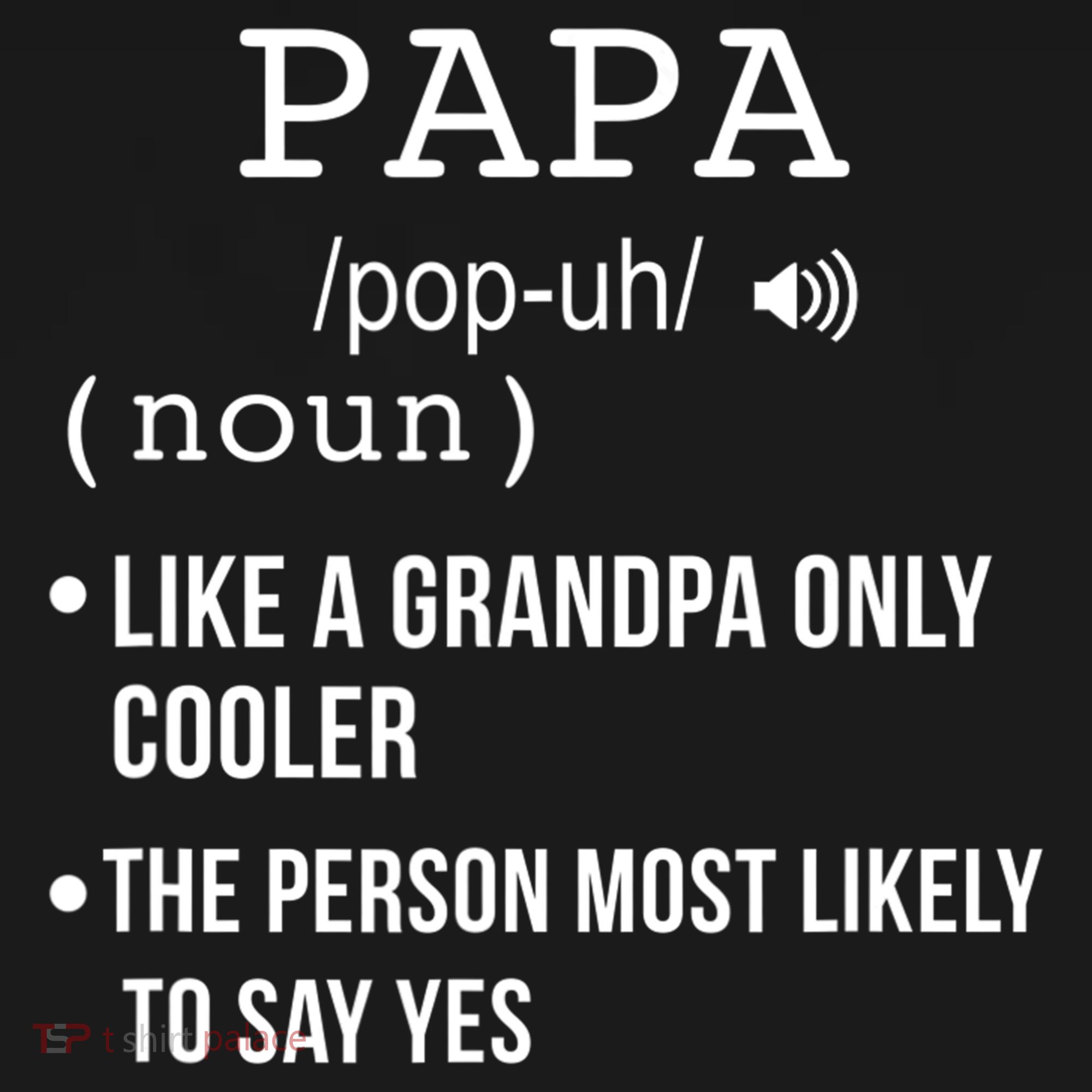 Papa Gift From Grandkids Father's Day Shirt Papa Definition Backpack