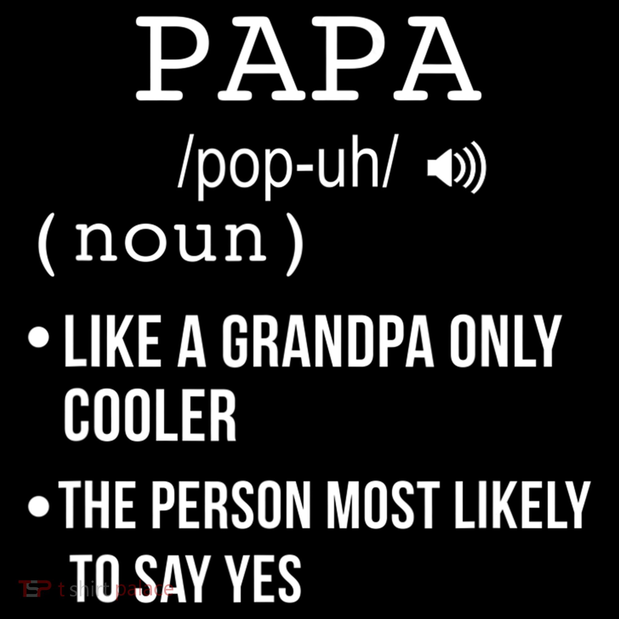 Papa Gift From Grandkids Father's Day Shirt Papa Definition Coffee Mug
