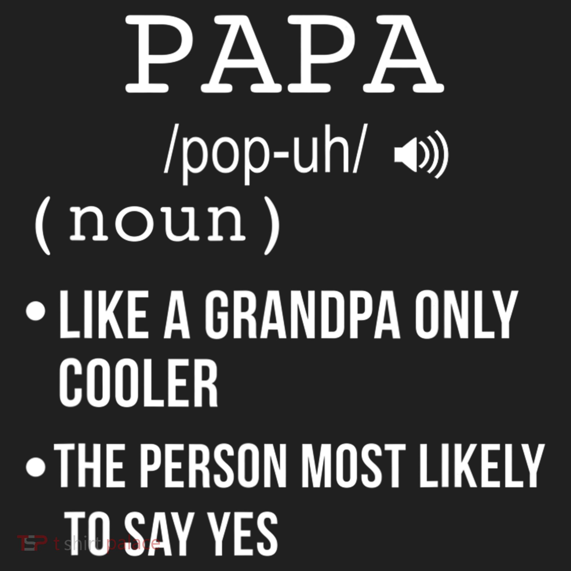 Papa Gift From Grandkids Father's Day Shirt Papa Definition Tumbler