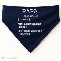 Papa Gift From Grandkids Father's Day Shirt Papa Definition USA-Made Doggie Bandana thumb 0