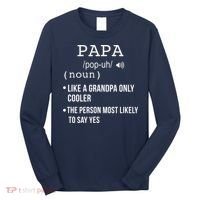 Papa Gift From Grandkids Father's Day Shirt Papa Definition Long Sleeve Shirt thumb 0