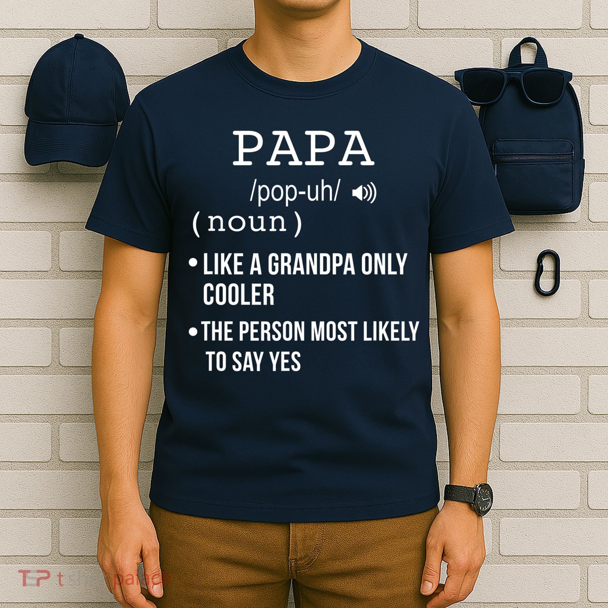 Papa Gift From Grandkids Father's Day Shirt Papa Definition T-Shirt