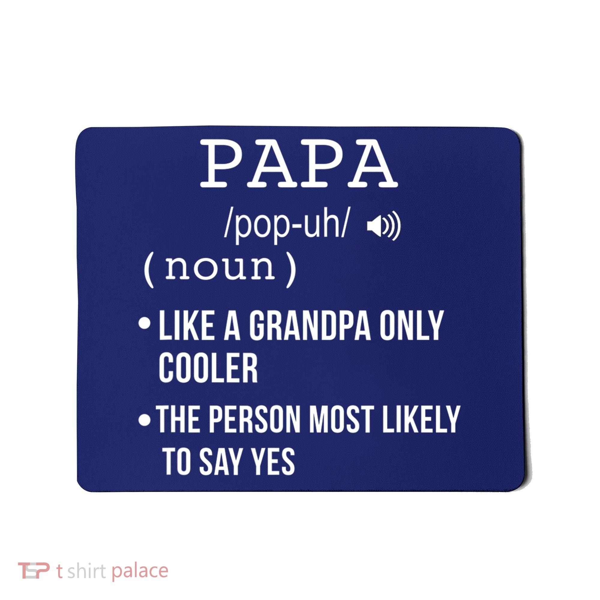 Papa Gift From Grandkids Father's Day Shirt Papa Definition Mousepad