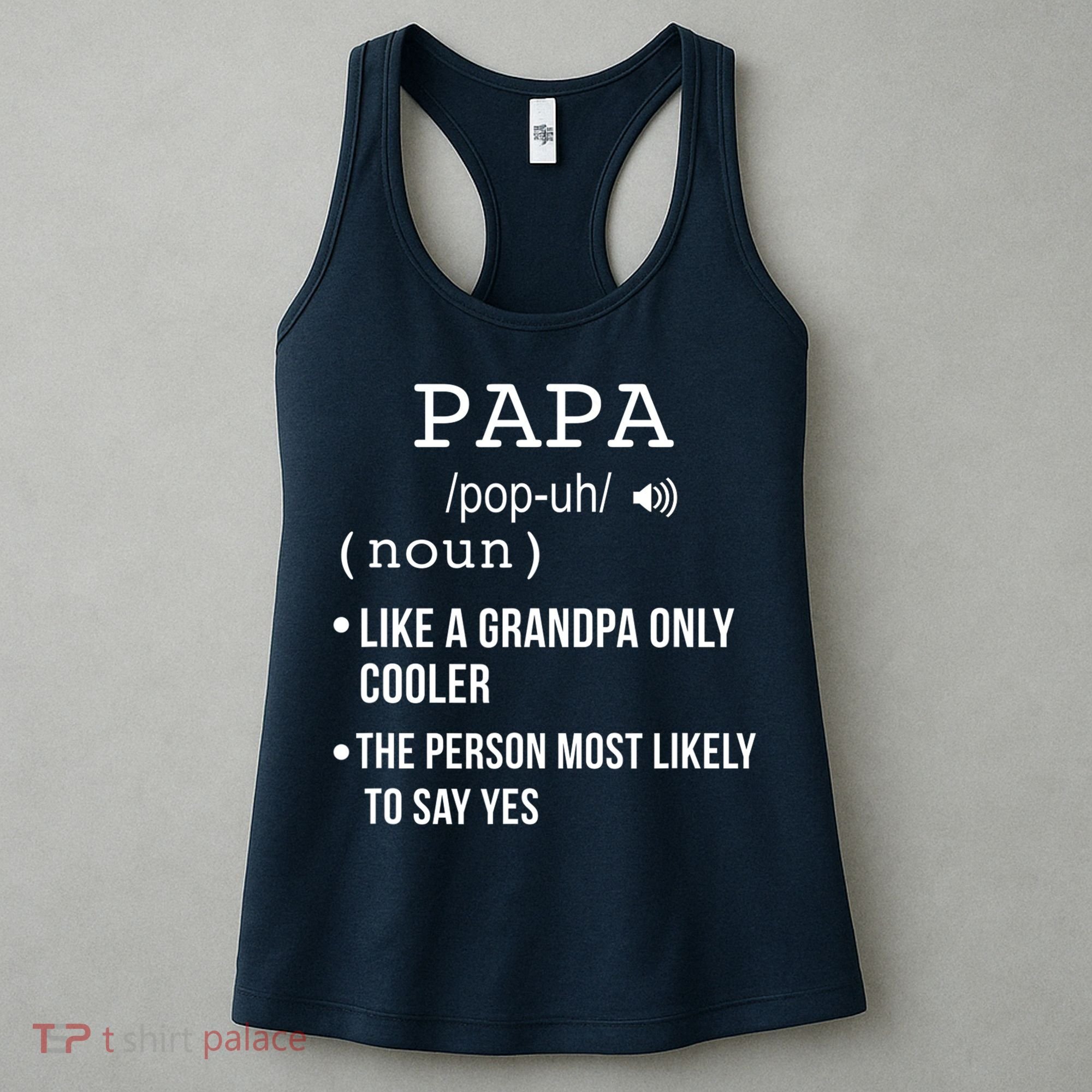 Papa Gift From Grandkids Father's Day Shirt Papa Definition Women's Tank Top