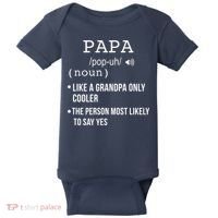 Papa Gift From Grandkids Father's Day Shirt Papa Definition Baby Bodysuit thumb 0