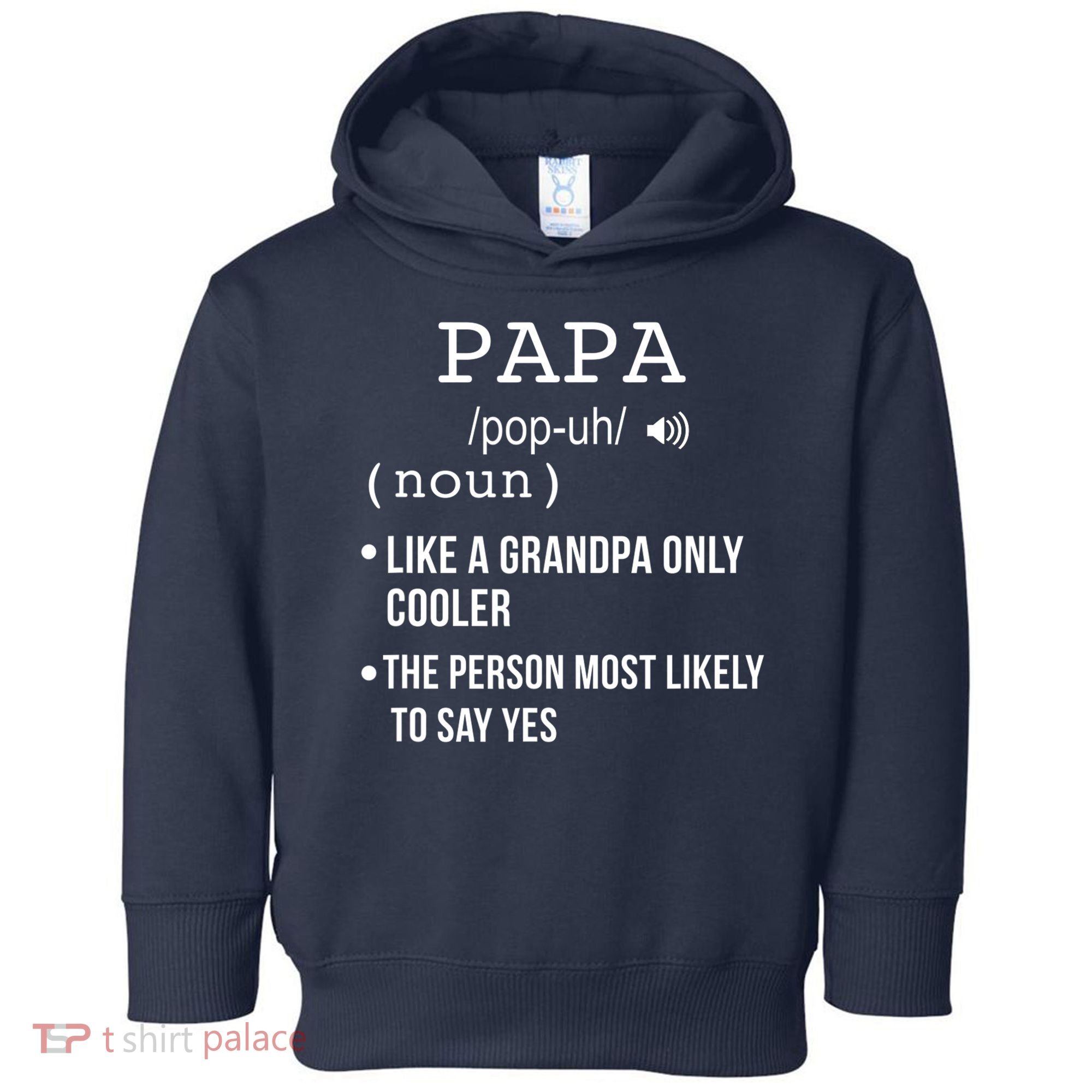 Papa Gift From Grandkids Father's Day Shirt Papa Definition Toddler Hoodie