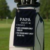 Papa Gift From Grandkids Father's Day Shirt Papa Definition Golf Towel thumb 2