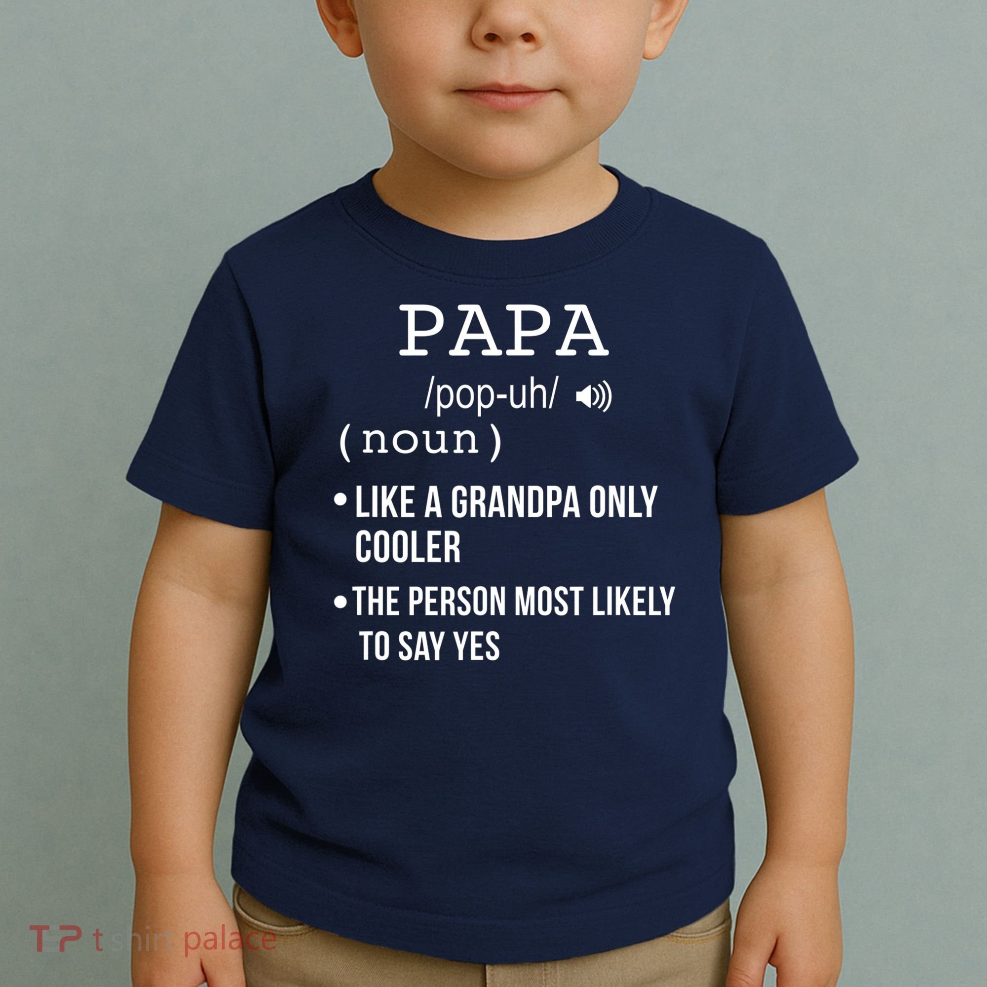 Papa Gift From Grandkids Father's Day Shirt Papa Definition Toddler T-Shirt