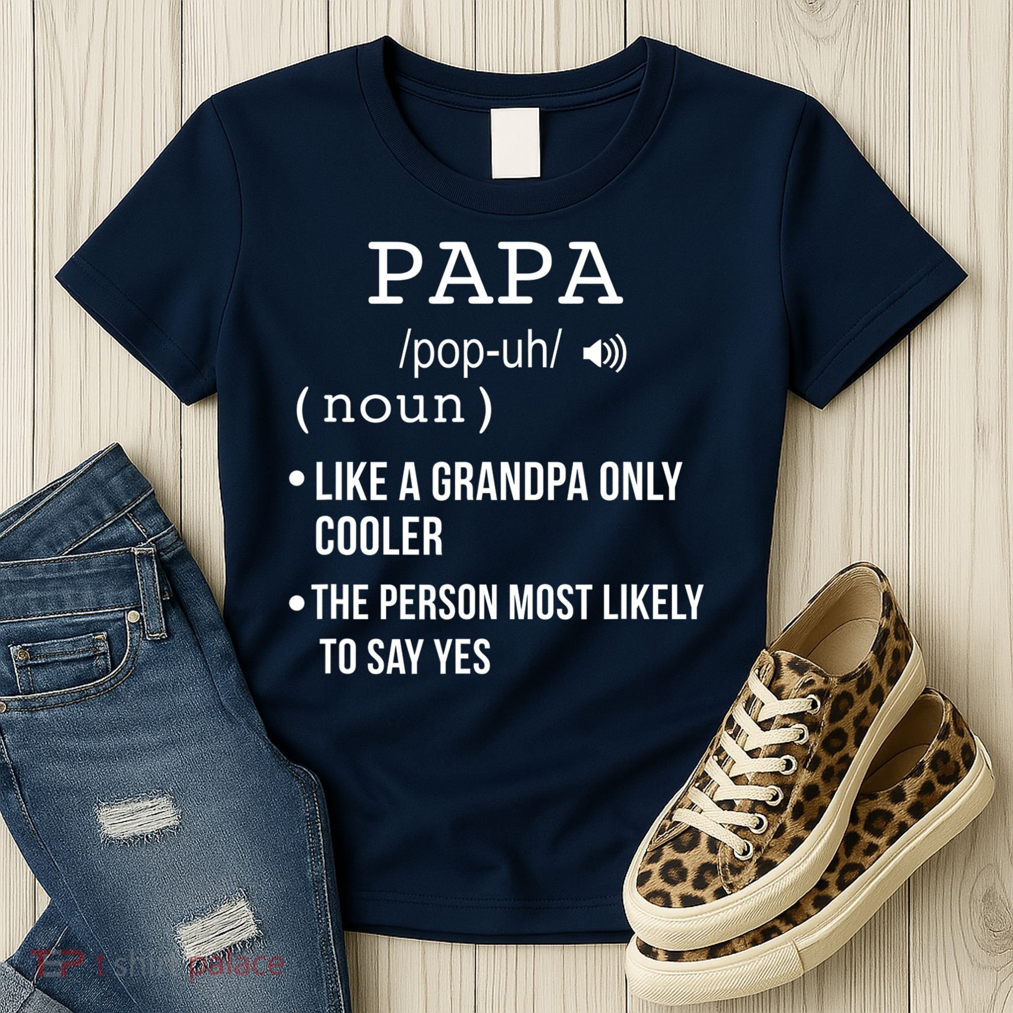 Papa Gift From Grandkids Father's Day Shirt Papa Definition Women's T-Shirt