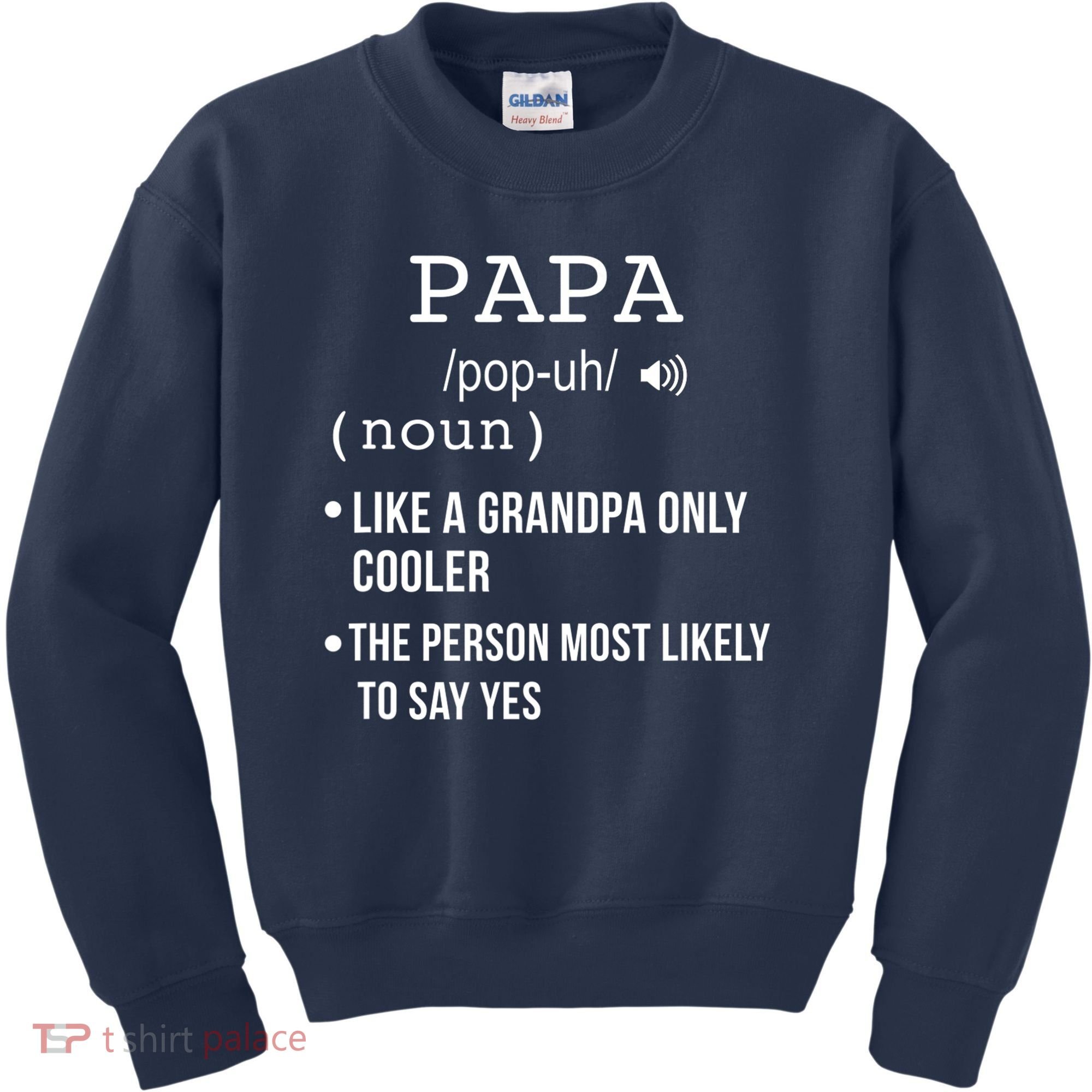 Papa Gift From Grandkids Father's Day Shirt Papa Definition Kids Sweatshirt