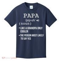 Papa Gift From Grandkids Father's Day Shirt Papa Definition Kids T-Shirt thumb 0